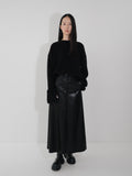 (EQUILIBRIUM) (UNISEX) LEVI CASHMERE WOOL KNIT (BLACK)