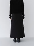 (PRE-ORDER) PETER PADDED WRAP SKIRT (BLACK)