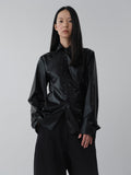 NOAH ECO LEATHER SHIRT (BLACK)