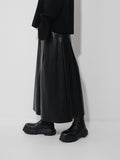 TABITHA LONG ECO LEATHER SKIRT (BLACK)