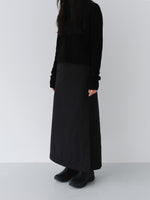 (PRE-ORDER) PETER PADDED WRAP SKIRT (BLACK)