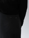 (PRE-ORDER) PETER PADDED WRAP SKIRT (BLACK)