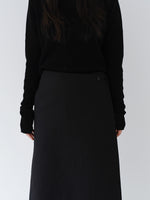 (PRE-ORDER) PETER PADDED WRAP SKIRT (BLACK)