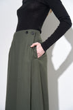 PETER WOOL WRAP SKIRT (KHAKI)