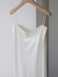 BELLA SILK SLIP DRESS (WHITE)