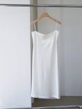 BELLA SILK SLIP DRESS (WHITE)