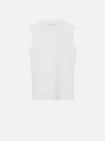 OLIVER RIBBED SLEEVELESS (WHITE)