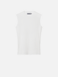 OLIVER RIBBED SLEEVELESS (WHITE)